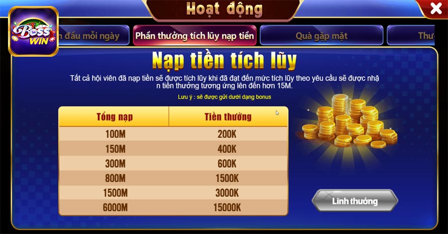 Nhiệm vụ nạp tiền